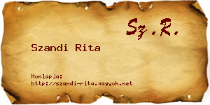 Szandi Rita névjegykártya